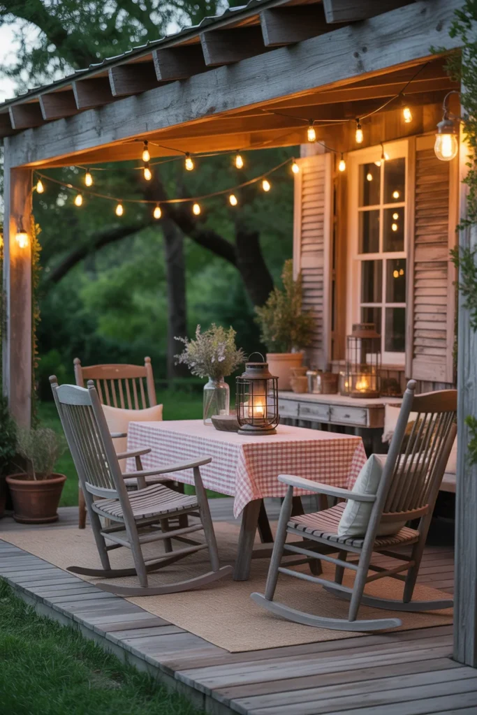 20+ Inspiring Patio Ideas for a Cozy Outdoor Space 3 rustic farmhouse style patio