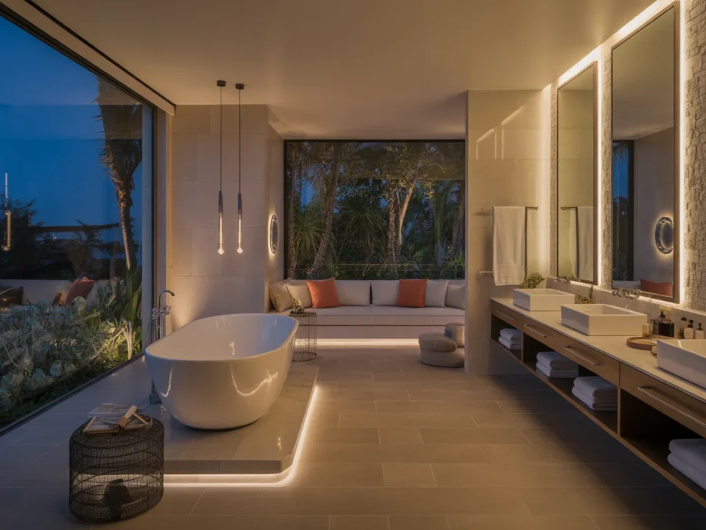 15 Stunning Bathtub Ideas to Transform Your Bathroom Remodel in 2025 16 spacious bathroom lounge design