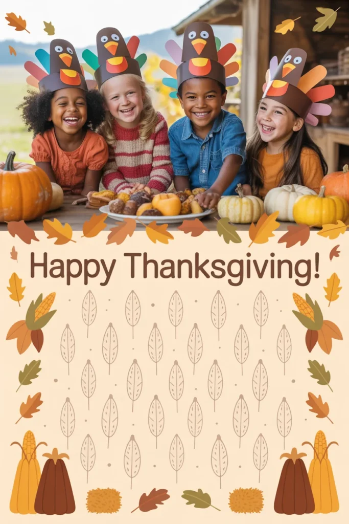 30 Fun and Creative Thanksgiving Crafts for Kids 29 turkey paper hats