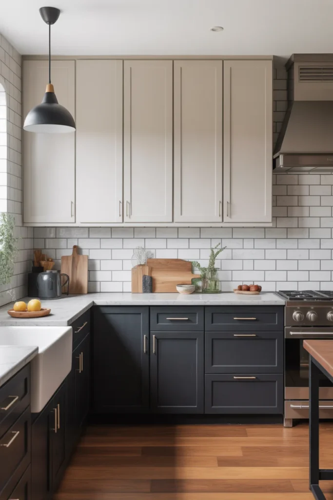 Chic Black Kitchen Cabinet Ideas: Elevate Your Kitchen with Style 6 two tone kitchen design