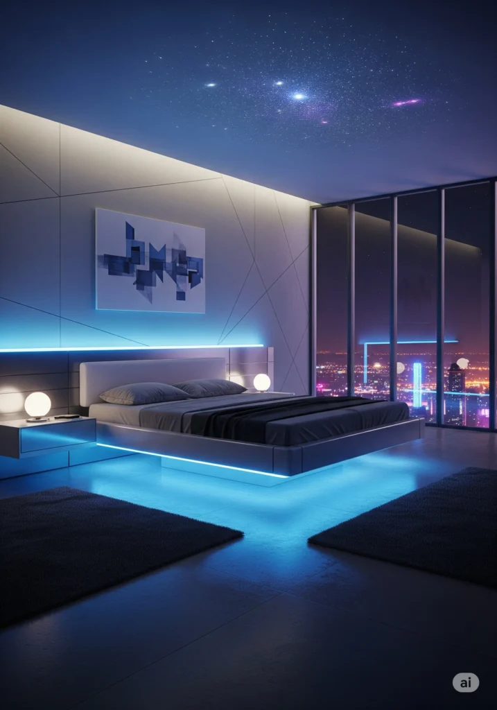 20 Unique Bedroom Lighting Ideas for a Stylish & Cozy Space 5 under bed LED strip