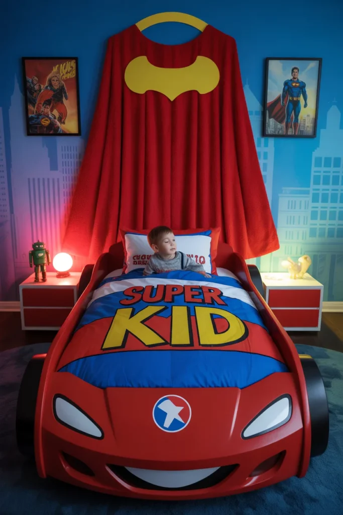 31 Creative Kids Bedroom Ideas to Inspire Your Child’s Dream Space 9 vibrant superhero Bedroom