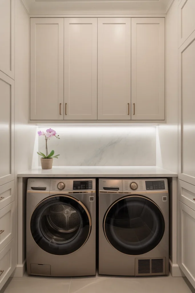 15 Small Laundry Room Ideas for 2026: Maximize Style and Function in Minimal Space 6 washing matchine under counter