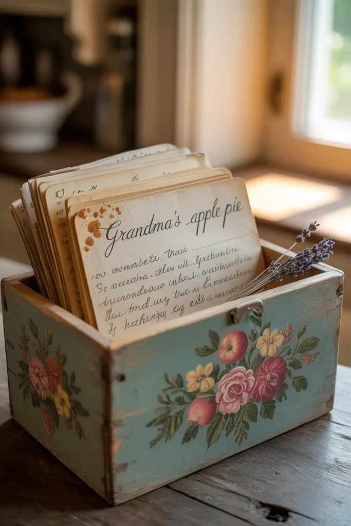 wooden recipe written
