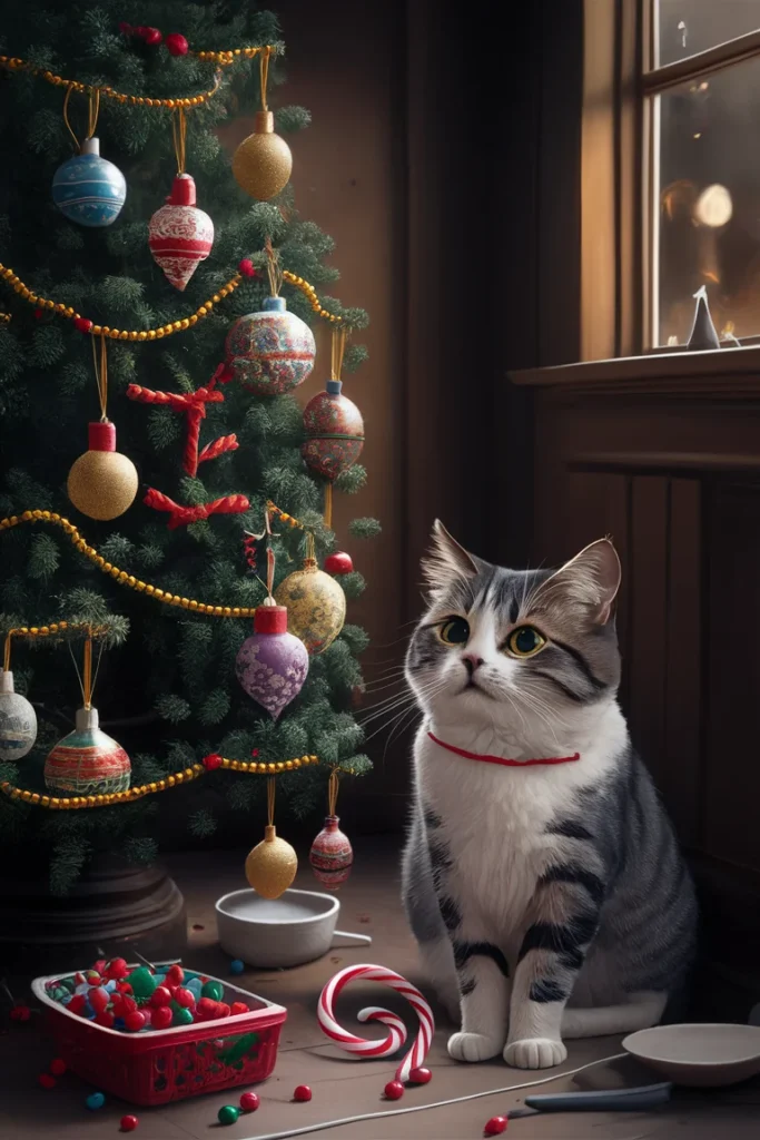 Christmas Tree Safety Tips for Pets You’ll Wish You Knew Sooner 7 A Christmas tree adorned with colorful non edible ornaments