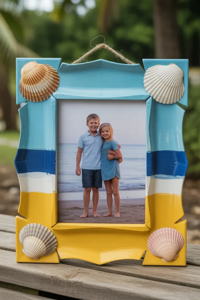 15 Creative DIY Recycled Bottle Decorations for Your Home 14 A DIY picture frame made from pieces of recycled bottle