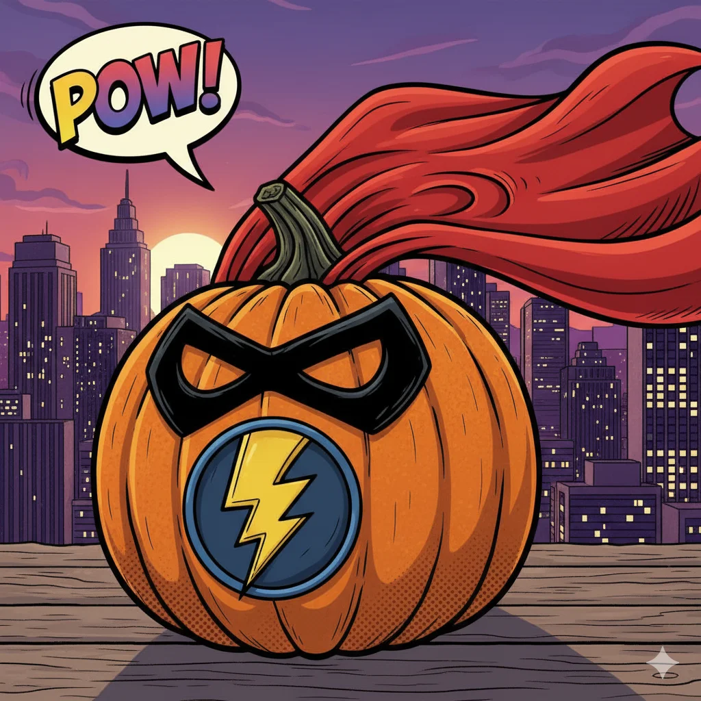 10 Fun And Easy Pumpkin Painting Ideas for Kids 5 A heroic painted pumpkin as a superhero