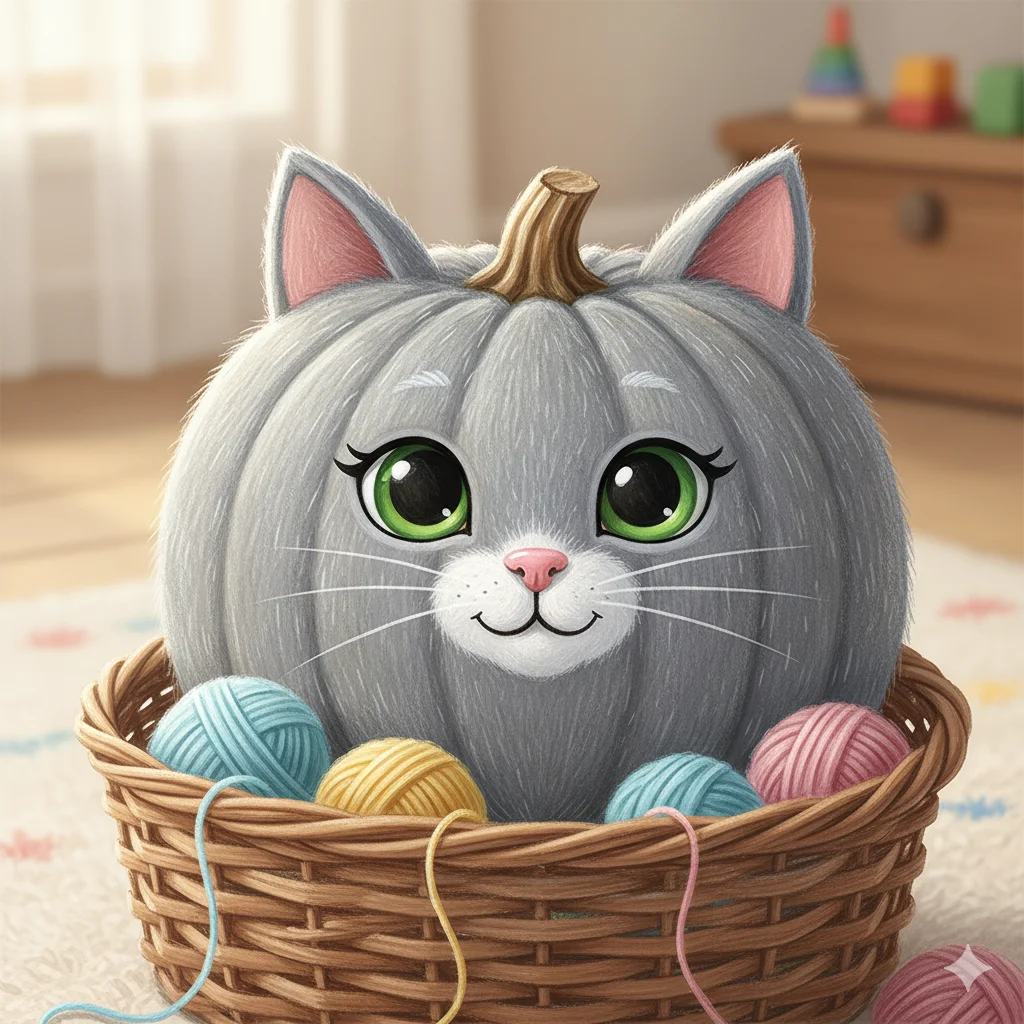 10 Fun And Easy Pumpkin Painting Ideas for Kids 7 A sweet painted pumpkin as a fluffy cat