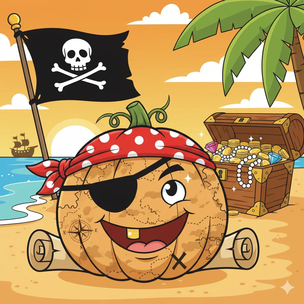 10 Fun And Easy Pumpkin Painting Ideas for Kids 11 An adventurous painted pumpkin as a pirate