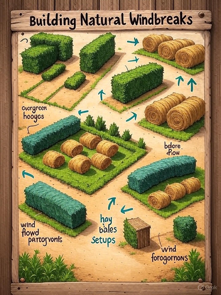 Natural Ways to Protect Plants in Winter: Eco-Friendly Tips for Gardeners 5 Building Natural Windbreaks