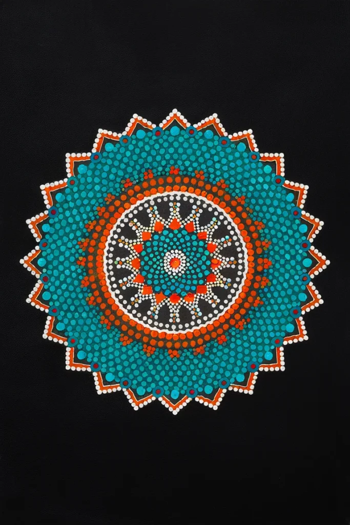 11 Canvas Painting Ideas for Beginners 9 Canvas painting of a simple mandala design