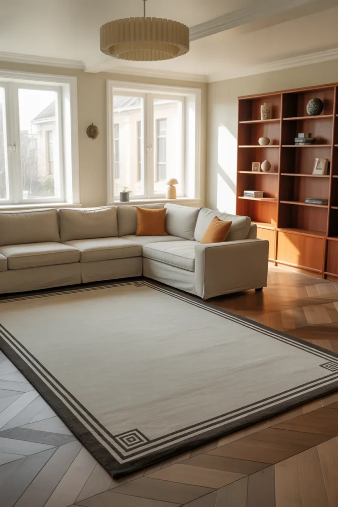20+ Best Family Room Carpet Ideas for a Stylish & Cozy Home 21 Carpet with Borders