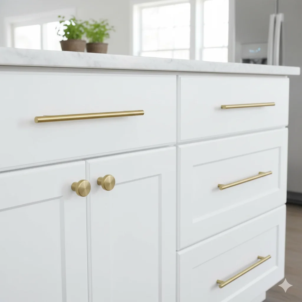 10 Cheap Home Decor Hacks That Look Luxurious 5 Close up of a kitchen cabinet