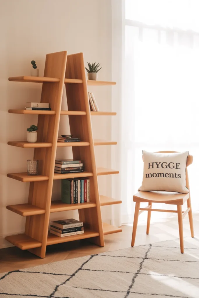 10 Modern Tree Bookshelf Wall Ideas for Cozy Scandinavian Living Rooms | Unique & Functional Design 6 Compact tree bookshelf