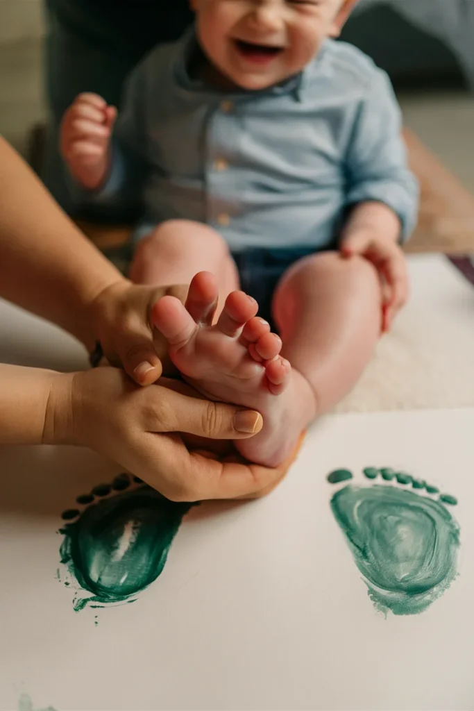 12+ Creative Baby Painting Ideas to Try at Home 5 Footprint Art
