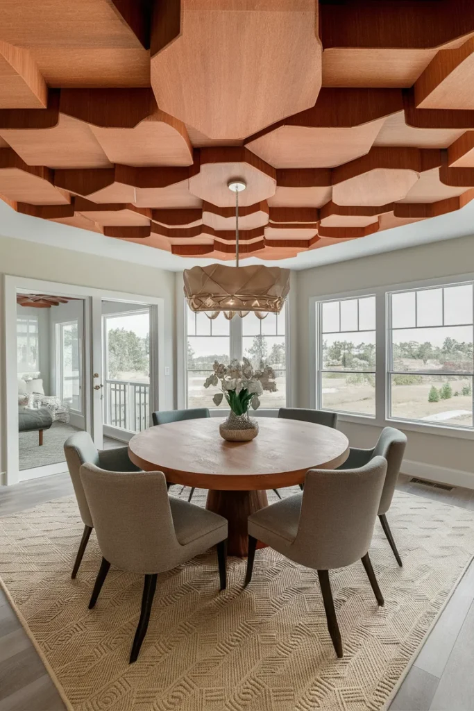 11 Modern Ceiling Decoration Ideas | Trending Designs for 2025 Homes 11 Geometric 3D Ceiling Designs