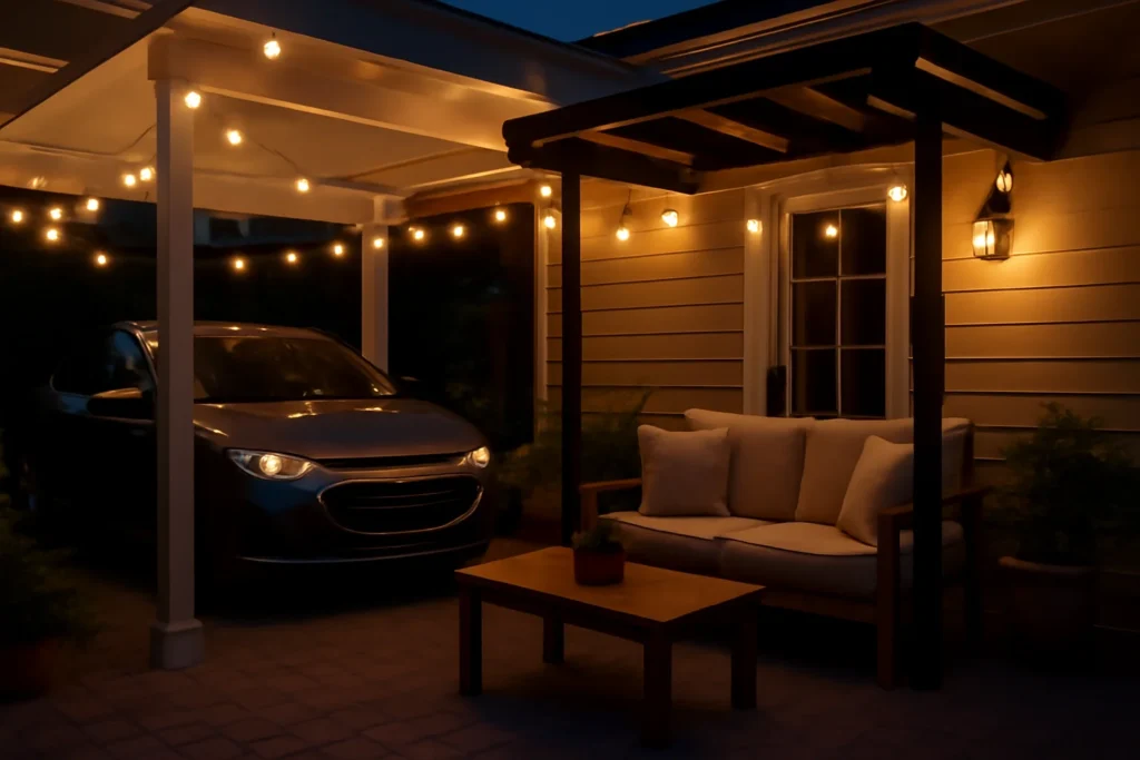 10 Beautiful Car Porch Setup Ideas for a Stylish and Functional Space 9 Go for a Coastal or Beachy Theme