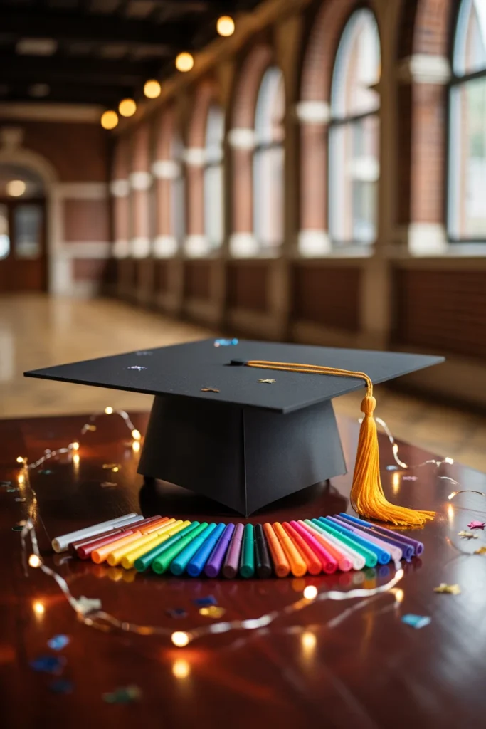 14+ Unique Graduation Signing Board Designs for a Memorable Celebration 9 Graduation cap shaped signing board