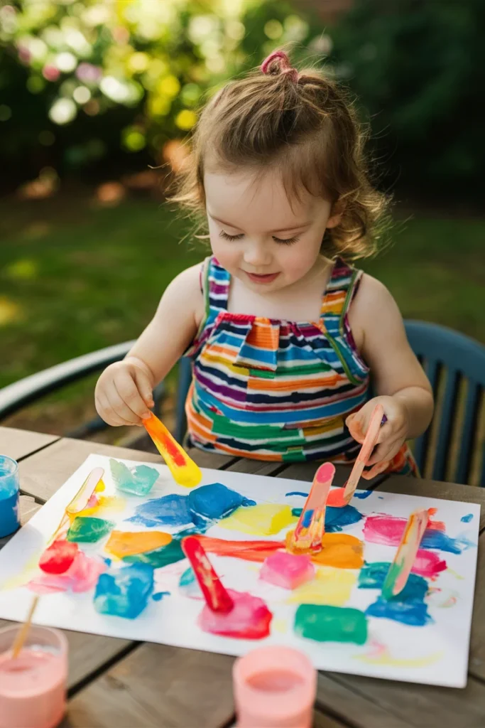 12+ Creative Baby Painting Ideas to Try at Home 10 Ice Cube Painting