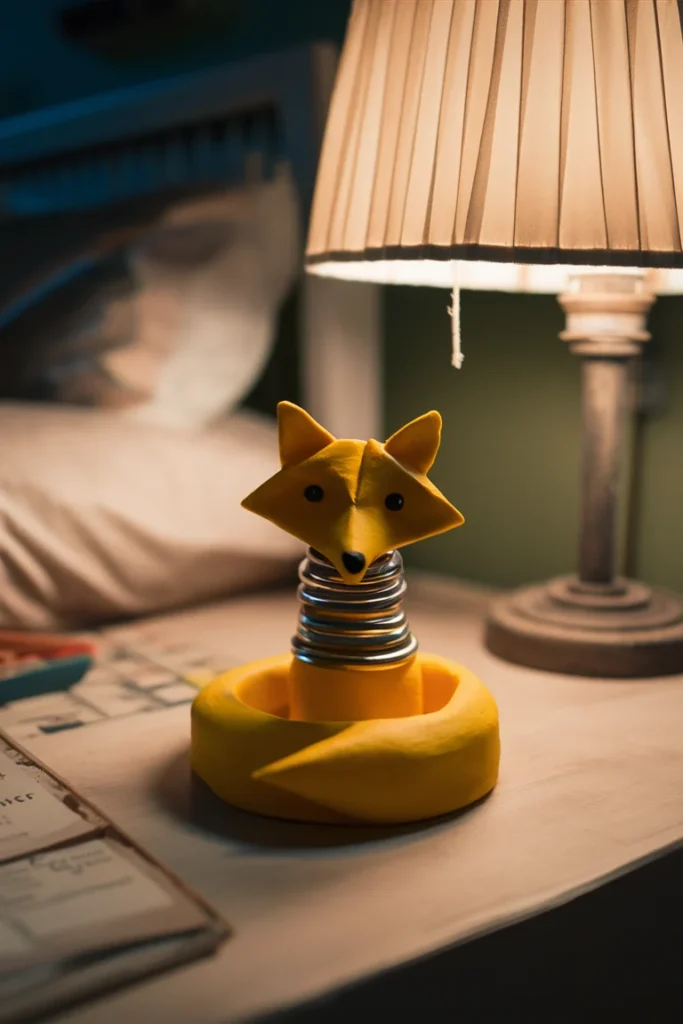 17+ Clever DIY Jewelry Storage Ideas to Keep Your Collection Tangle-Free 15 Illustrate a cute yellow clay ring holder shaped like an origami fox