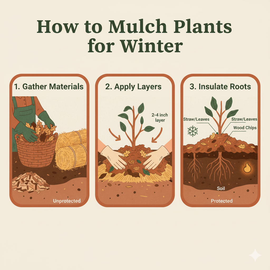 Natural Ways to Protect Plants in Winter: Eco-Friendly Tips for Gardeners 3 Mulch Plants for Winter