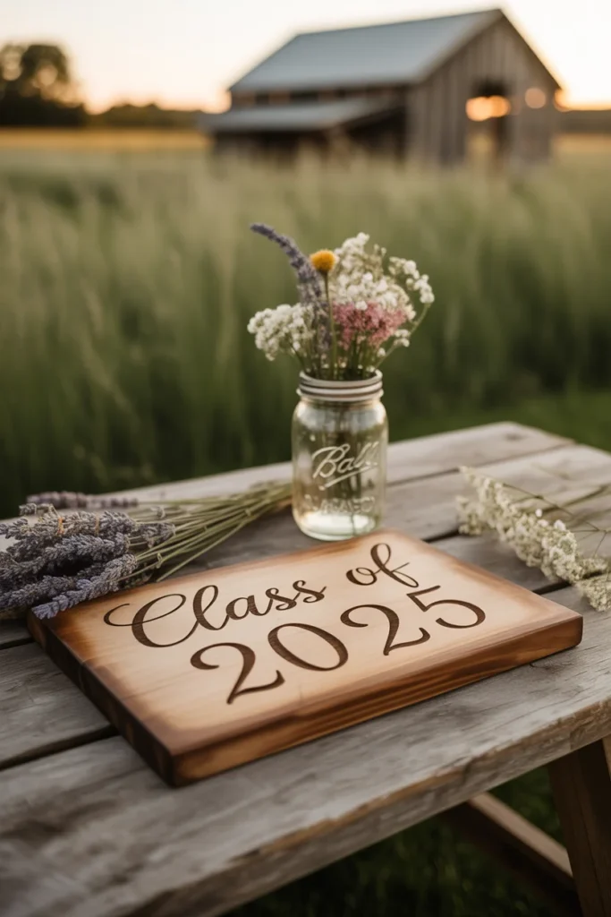 14+ Unique Graduation Signing Board Designs for a Memorable Celebration 6 Rustic wooden signboard