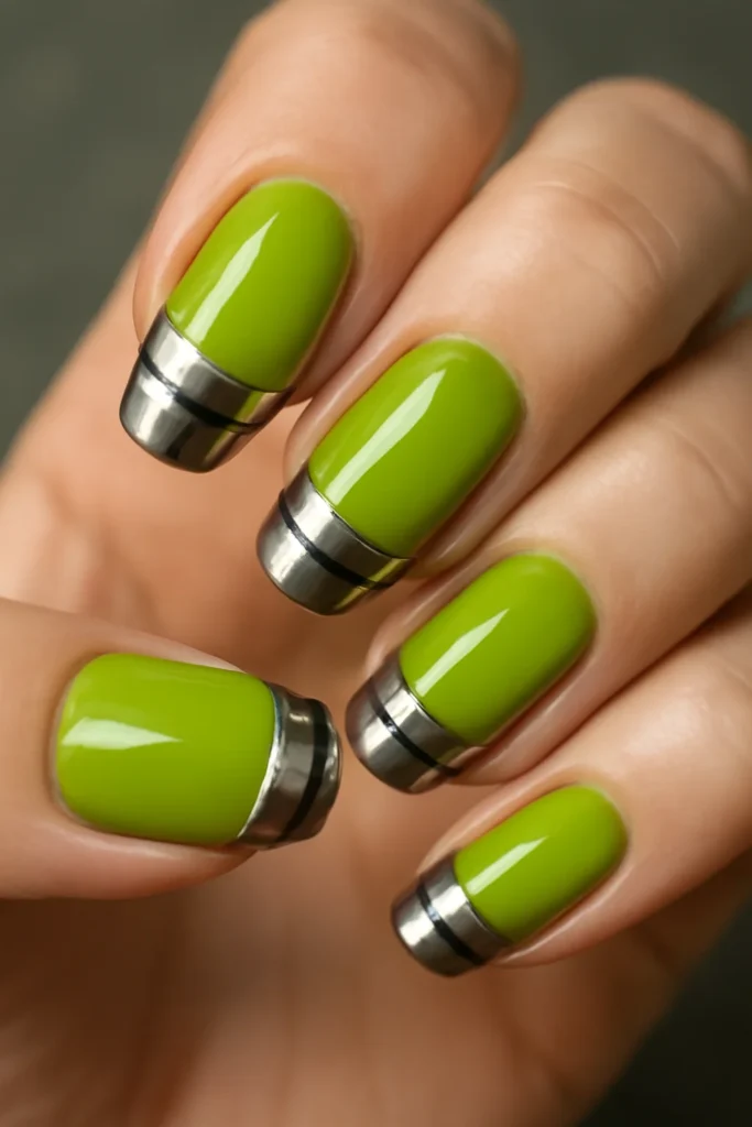 13 Halloween Nail Ideas 2025 | Spooky-Chic & Easy Nail Designs 13 Zombie Chrome Frenchies