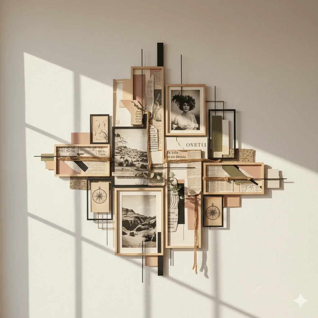 10 Modern Wall Art Ideas to Transform Your Space – Stylish Home Decor Tips 10 asymmetrical collage wall art 1