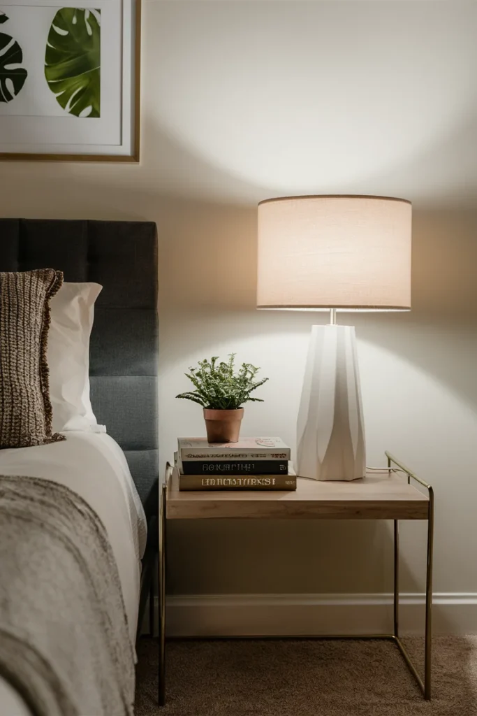 30 Aesthetic and Cute Bedroom Decor Ideas for Inspiration 29 bedside tray holding books a lamp and a mJpoqwUlTDWULSJYNxoaZg I6GapK1JREmM vq1pKE50A