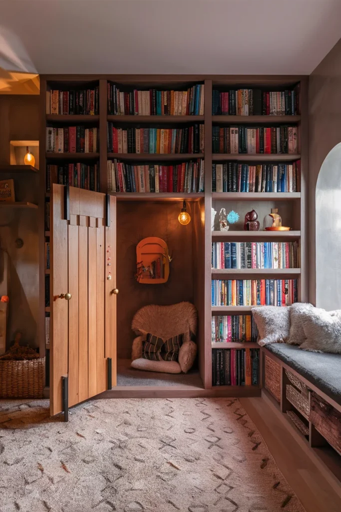 11 Whimsical Children’s Bookshelf Designs for Kids 9 bookshelf with hidden door