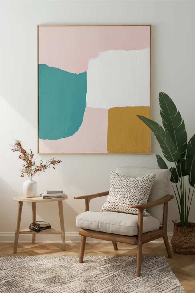 11 Canvas Painting Ideas for Beginners 2 canvas painting with large color blocks