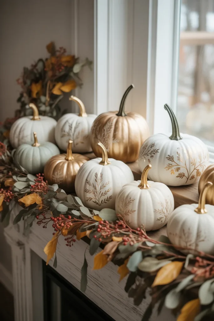 Fall DIY Home Decor Ideas to Warm Up Your Space 5 collection of hand painted pumpkins