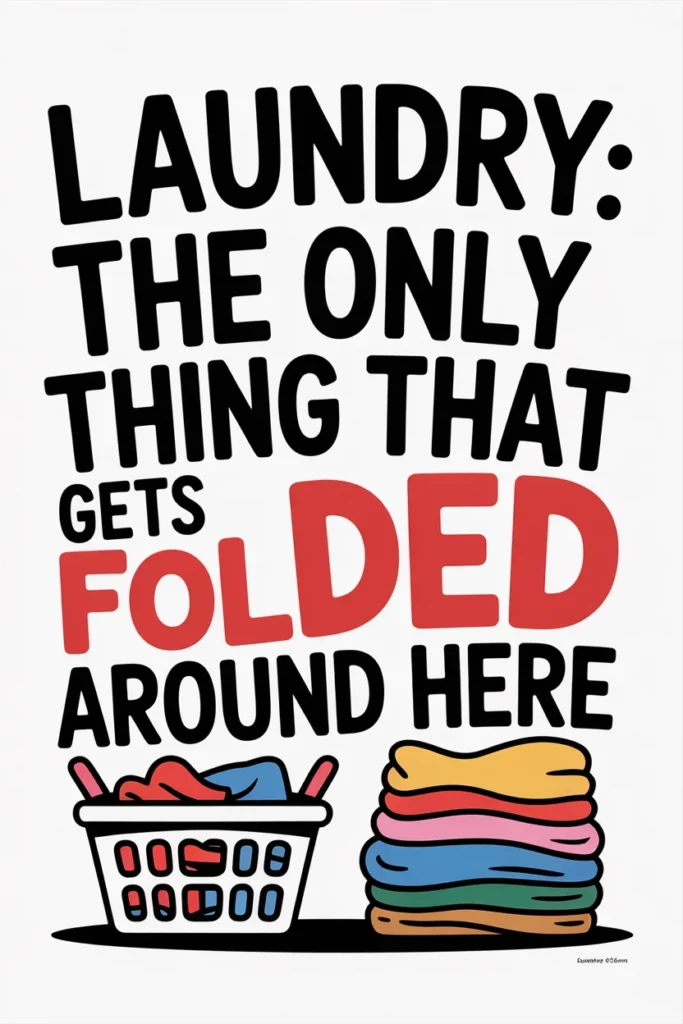 13 Hilarious Laundry Room Signs to Brighten Up Your Space 9 create a playful bold sign that reads la NufSIC1UTZGpKK9qxA71yg AjC7DnCvTWqB6z223BYRbA