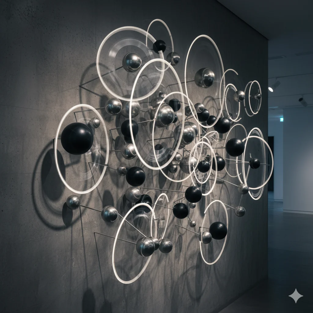 10 Modern Wall Art Ideas to Transform Your Space – Stylish Home Decor Tips 11 kinetic wall art sculpture with rotating metallic spheres