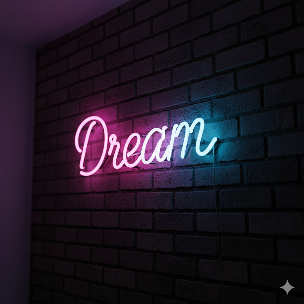 10 Modern Wall Art Ideas to Transform Your Space – Stylish Home Decor Tips 5 modern neon LED wall art installation showing the word ‘Dream