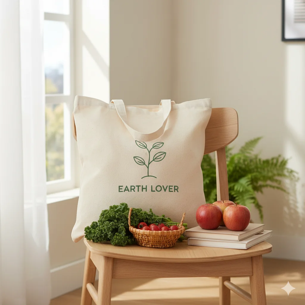 15 Eco- Friendly Home Accessories That Upgrade Any Home 3 natural recycled cotton tote bag
