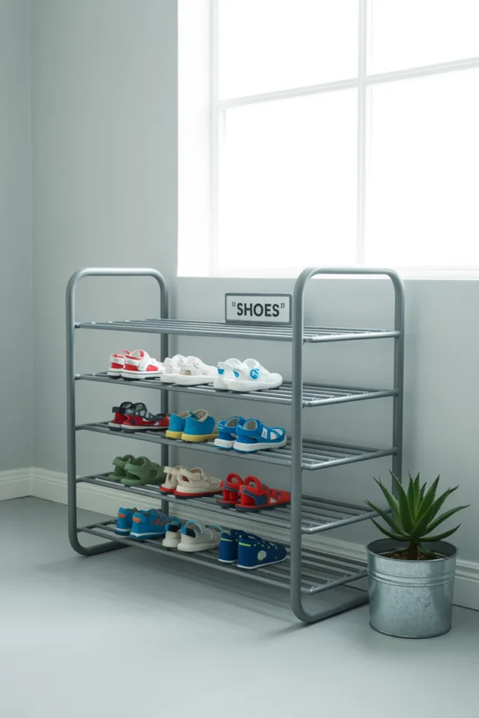 Top 10 Shoe Racks for Kids’ Shoes: Fun, Functional, and Perfect for Any Room 9 sleek metal shoe rack