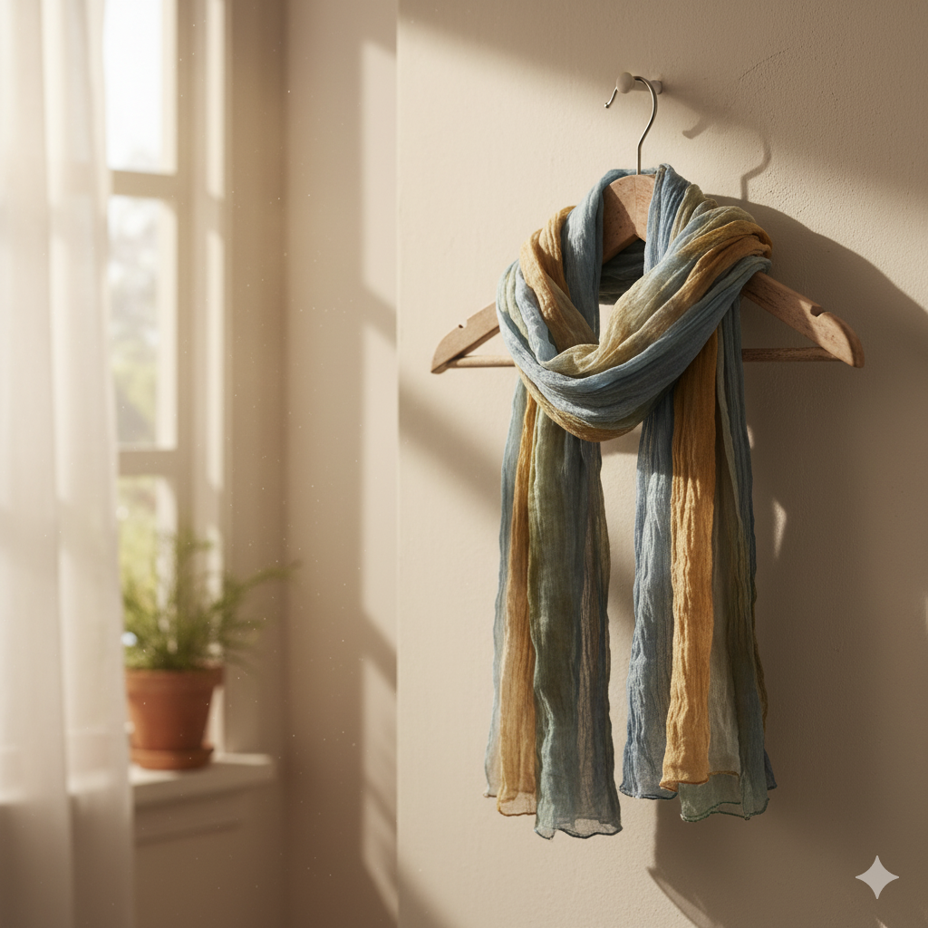 15 Eco- Friendly Home Accessories That Upgrade Any Home 6 soft organic cotton scarf with natural dye tones