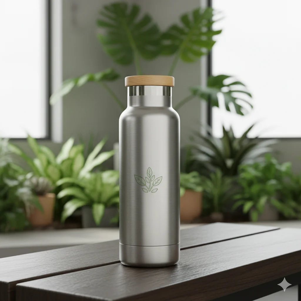 15 Eco- Friendly Home Accessories That Upgrade Any Home 5 stainless steel water bottle with bamboo lid