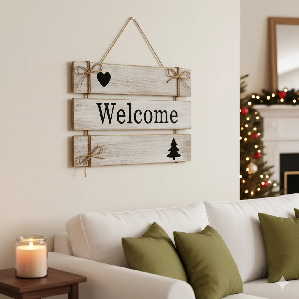 13 Dollar Tree DIY Home Decor Ideas on a Budget 6 A DIY rustic wall hanging made with Dollar Tree wood planks