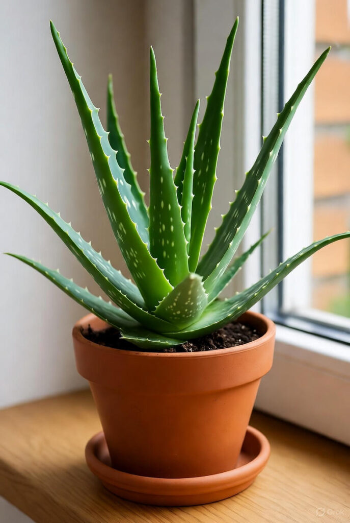 Best Indoor Plants for Air Purification: Breathe Cleaner & Beautify Your Home 4 Aloe vera plant in a small terracotta pot