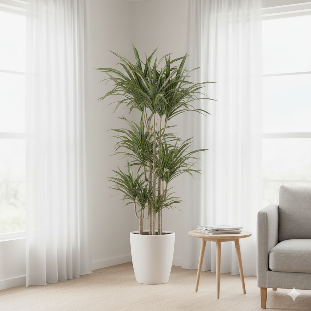 Best Indoor Plants for Air Purification: Breathe Cleaner & Beautify Your Home 11 Dracaena plant Dracaena marginata with long narrow leaves