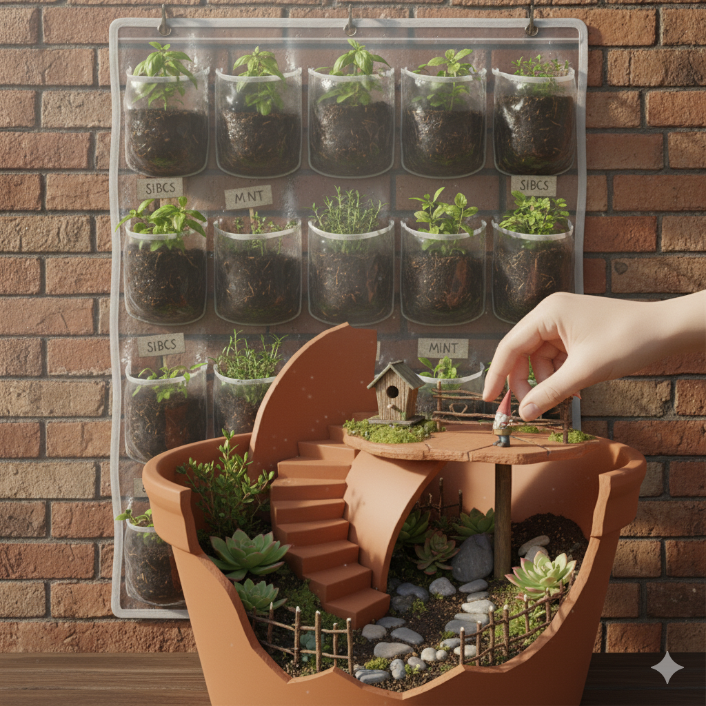 17 Easy Gardening Hacks to Grow Healthy Plants at Home – DIY Tips for Beginners 12 Broken Pot Garden Decorations