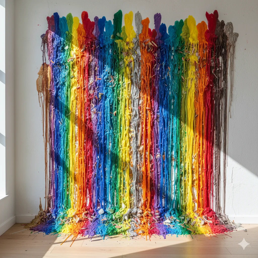 17 Unique Eco-Friendly Recycled Art Ideas for Beginners 4 Candle Wax Crayon Drip Art