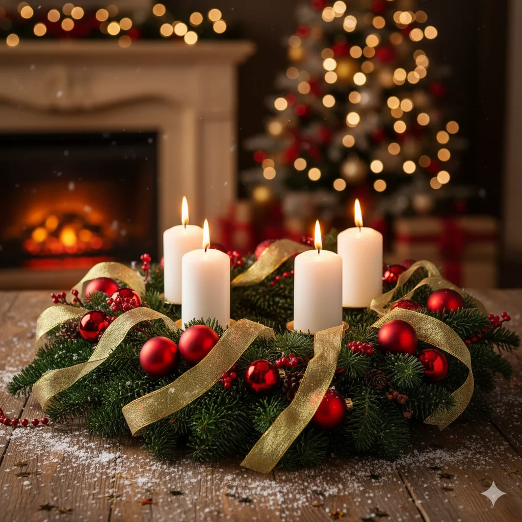 15 DIY Candle Décor Ideas for Christmas 2026 4 Christmas wreath candle decor