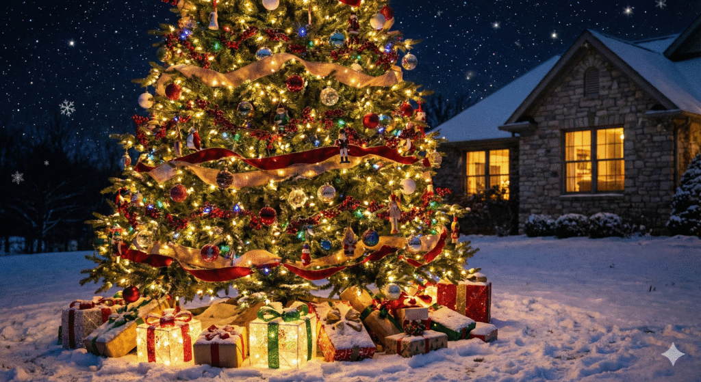 17 Magical Christmas Outdoor Decor Ideas to Transform Your Home This Holiday Season 14 Chritmas tress