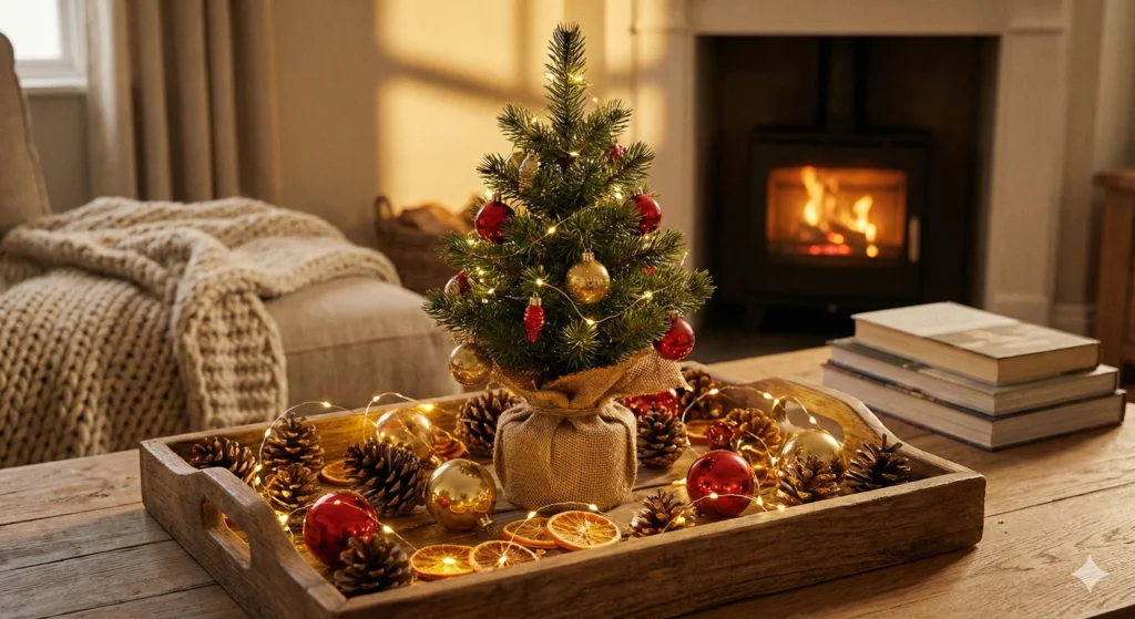 15 Festive Christmas Tray Decorating Ideas for Every Style 7 Cinnamon Pine Tray