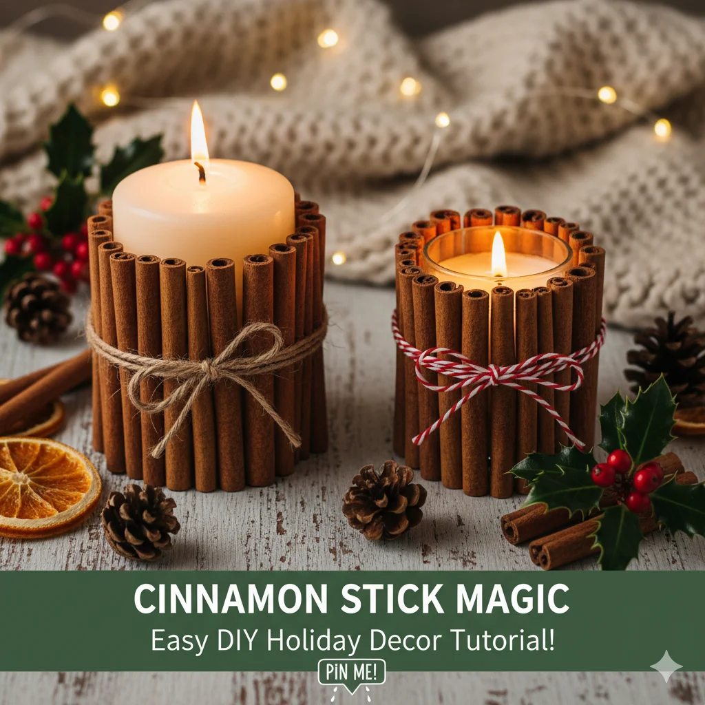 15 Cozy Christmas Candle Ideas for a Festive Holiday Atmosphere 10 Cinnamon Stick Candle Holders