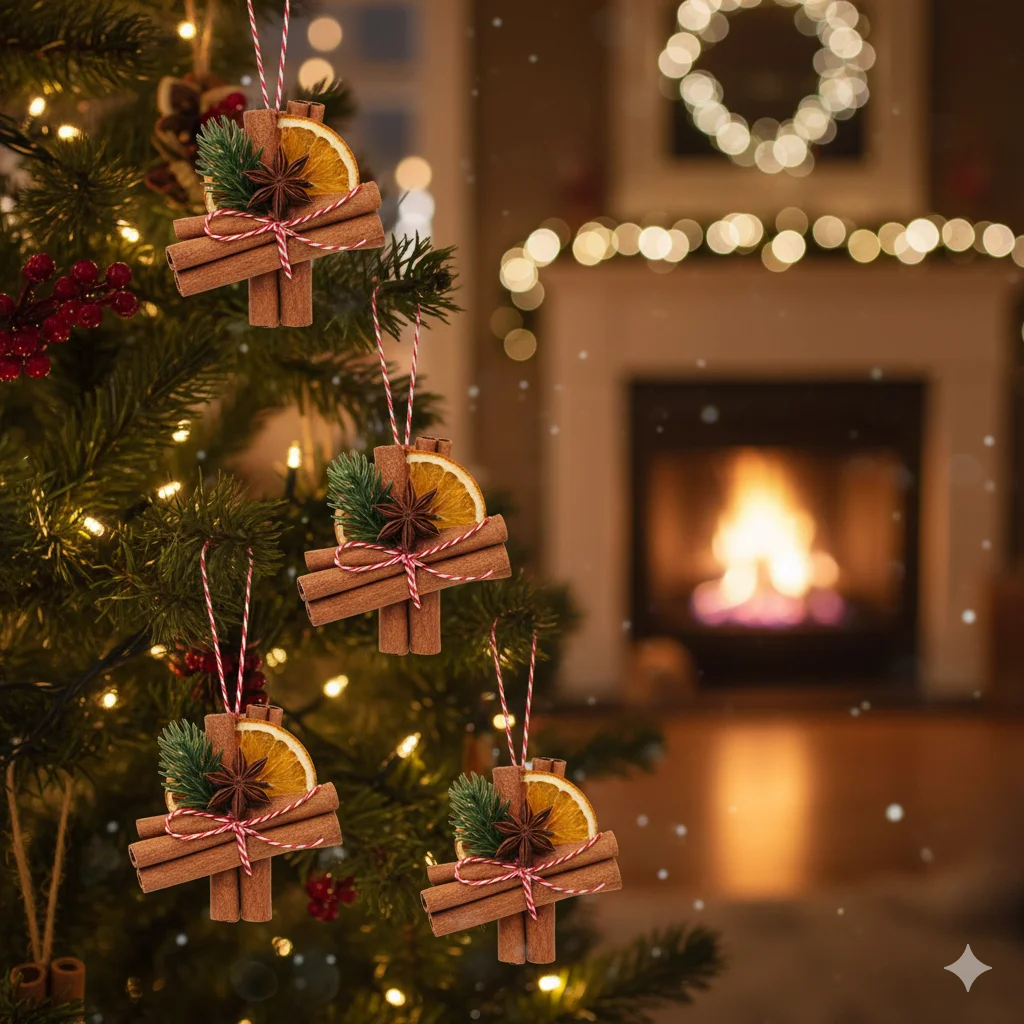 10 Handmade Christmas Ornaments You Can Make at Home for a Cozy Holiday 8 Cinnamon Stick Ornaments