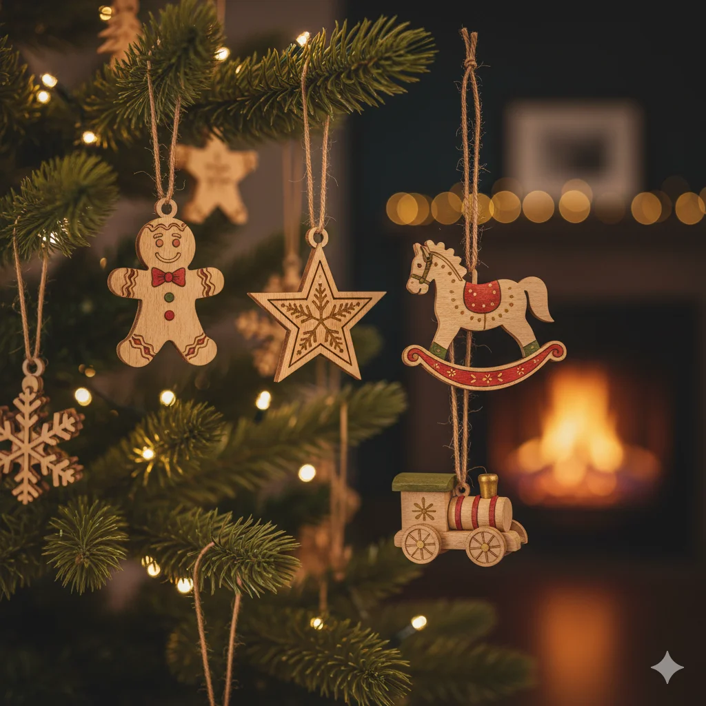 10 Handmade Christmas Ornaments You Can Make at Home for a Cozy Holiday 2 Classic Wooden Ornaments